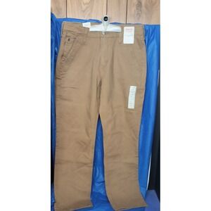 Signature by Levi Strauss Men Athletic Hybrid Chino Pants Tan 32x30 NEW